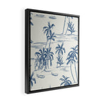 Blue Beach Pattern Framed Canvas Print Gallery Image 2
