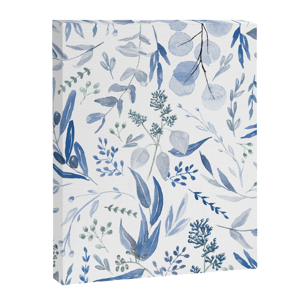 Blue Eucalyptus Pattern Canvas Print Gallery Image 8