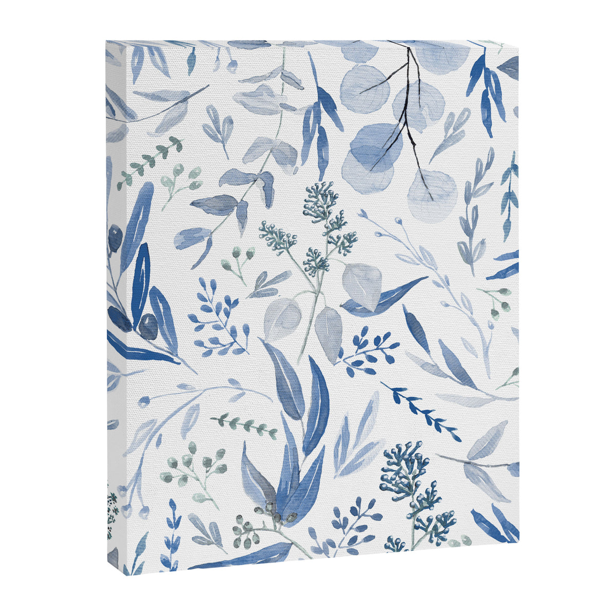 Blue Eucalyptus Pattern Canvas Print Gallery Image 8