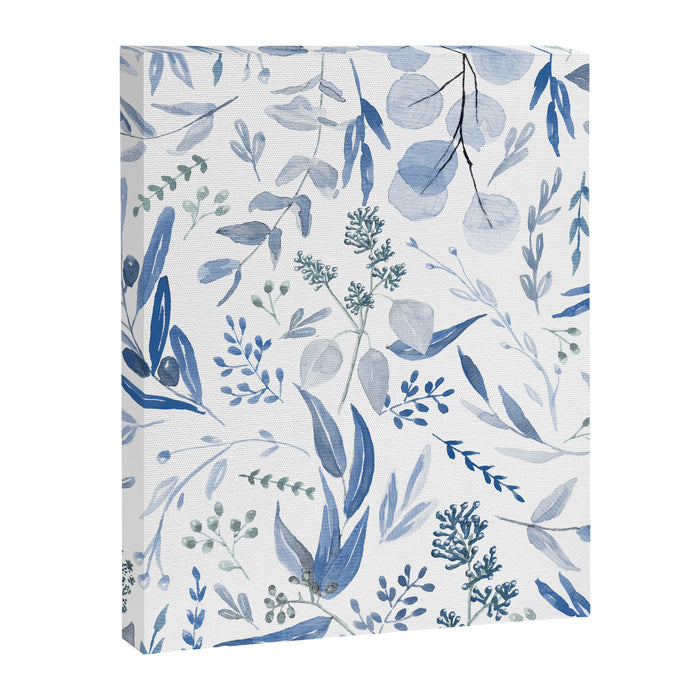 Blue Eucalyptus Pattern Canvas Print Gallery Image 1