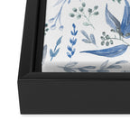 Blue Eucalyptus Pattern Framed Canvas Print Gallery Image 3