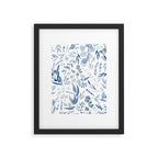Blue Eucalyptus Pattern Framed Art Print Gallery Image 6