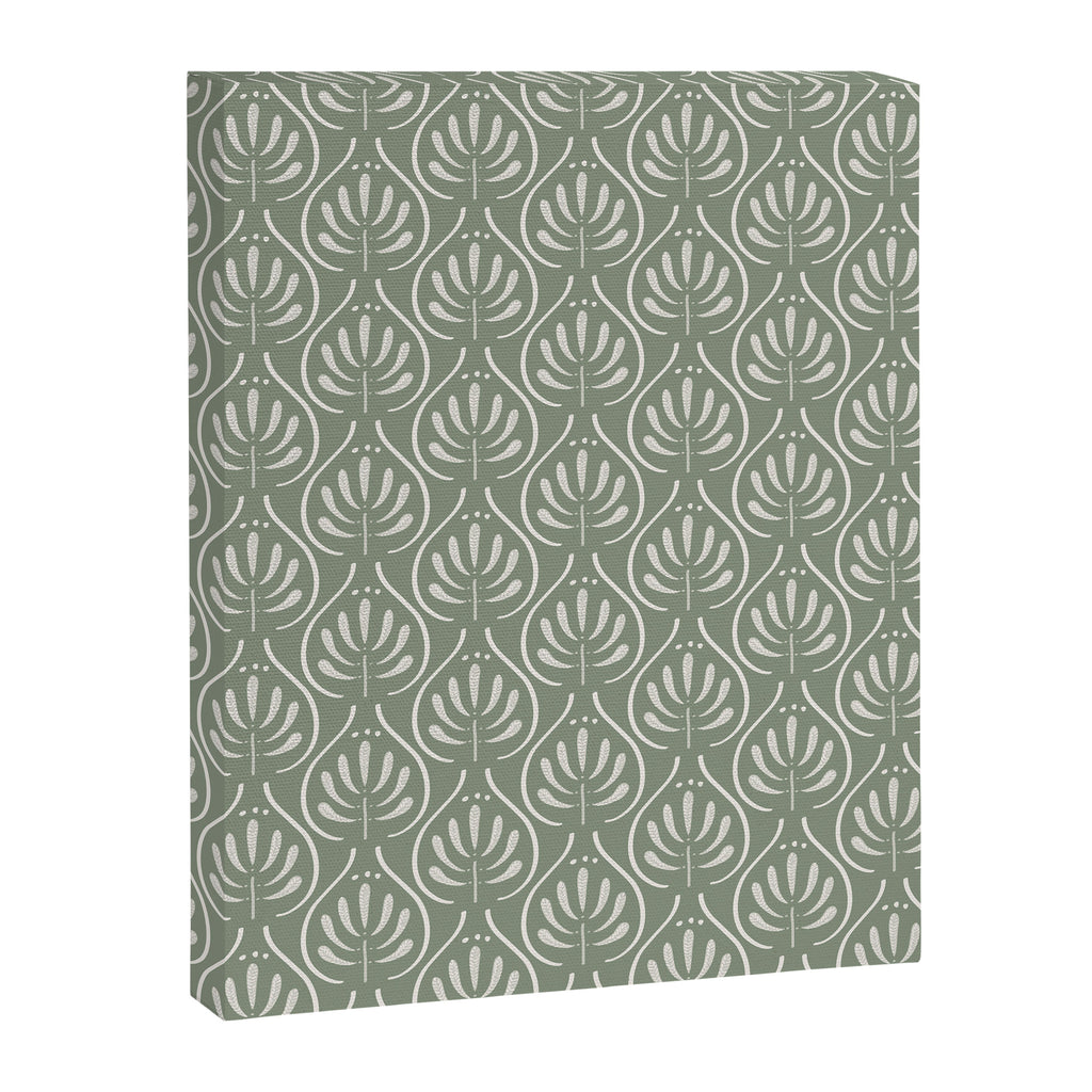 Boho Sage Green Pattern Canvas Print Gallery Image 6