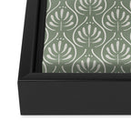 Boho Sage Green Pattern Framed Canvas Print Gallery Image 3