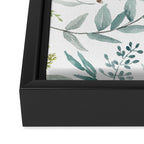Botanical Eucalyptus Leaves Pattern Framed Canvas Print Gallery Image 3