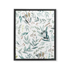 Botanical Eucalyptus Leaves Pattern Framed Canvas Print Gallery Image 8