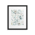 Botanical Eucalyptus Leaves Pattern Framed Art Print Gallery Image 4