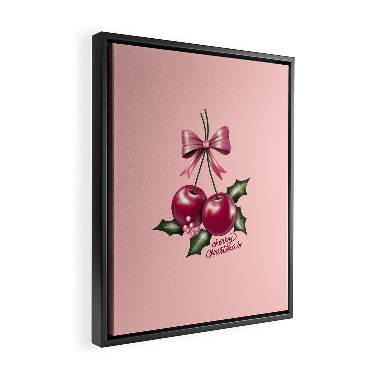 Cherry Christmas Framed Canvas Print Gallery Image 2
