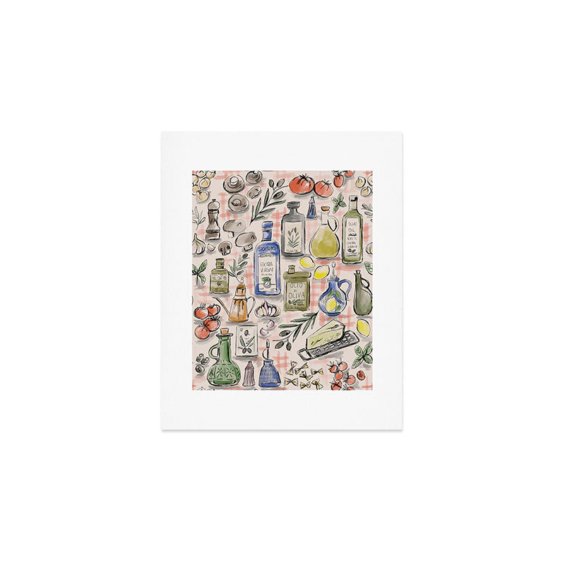 Cucina Italiana Food Recipe Art Print Gallery Image 1