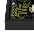 Dark Mystical Garden Botanical Pattern Framed Canvas Print Gallery Image 3