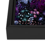 Deep Floral Chaos blue & violet Framed Canvas Print Gallery Image 3