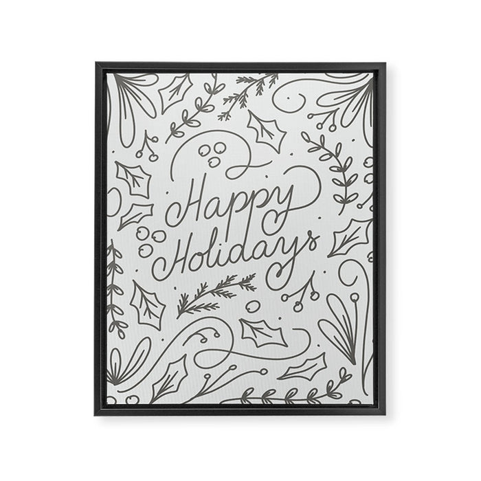 Happy Holidays Framed Canvas Print Gallery Image 1