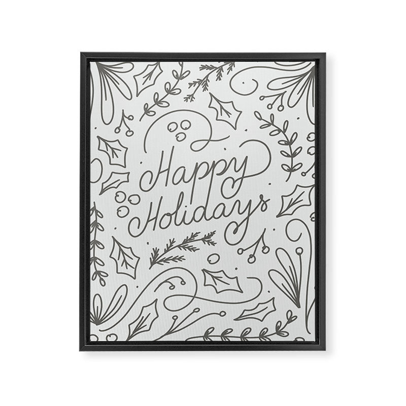 Happy Holidays Framed Canvas Print Gallery Image 6