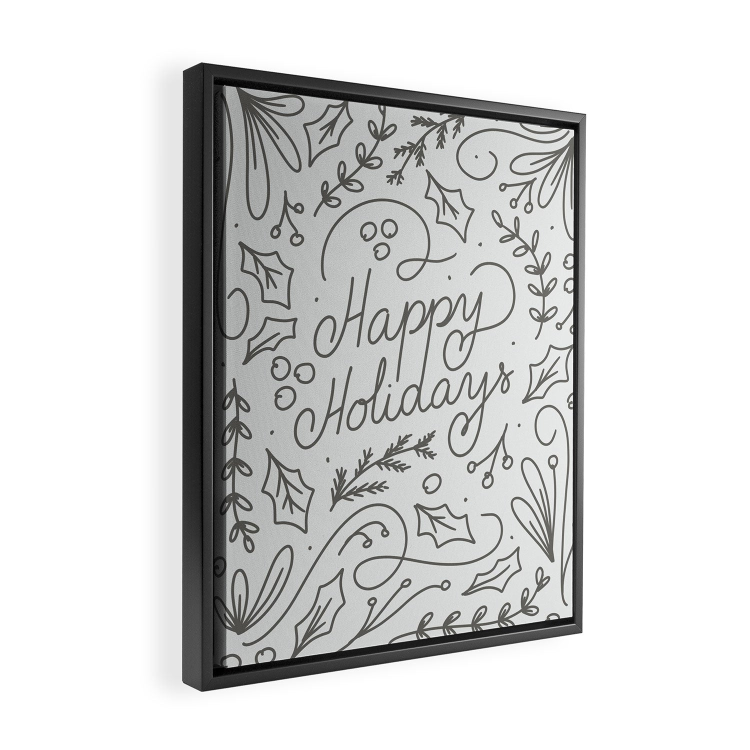 Happy Holidays Framed Canvas Print Gallery Image 2