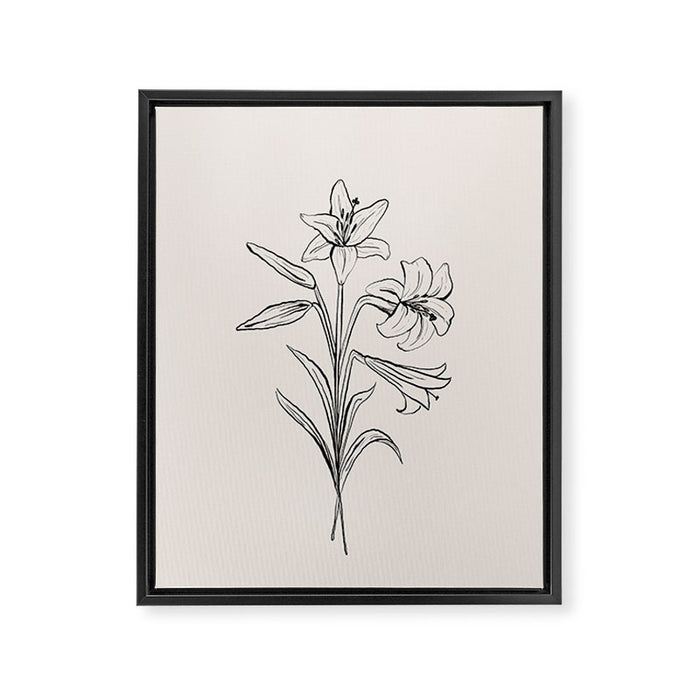 Lilies Framed Canvas Print Gallery Image 1