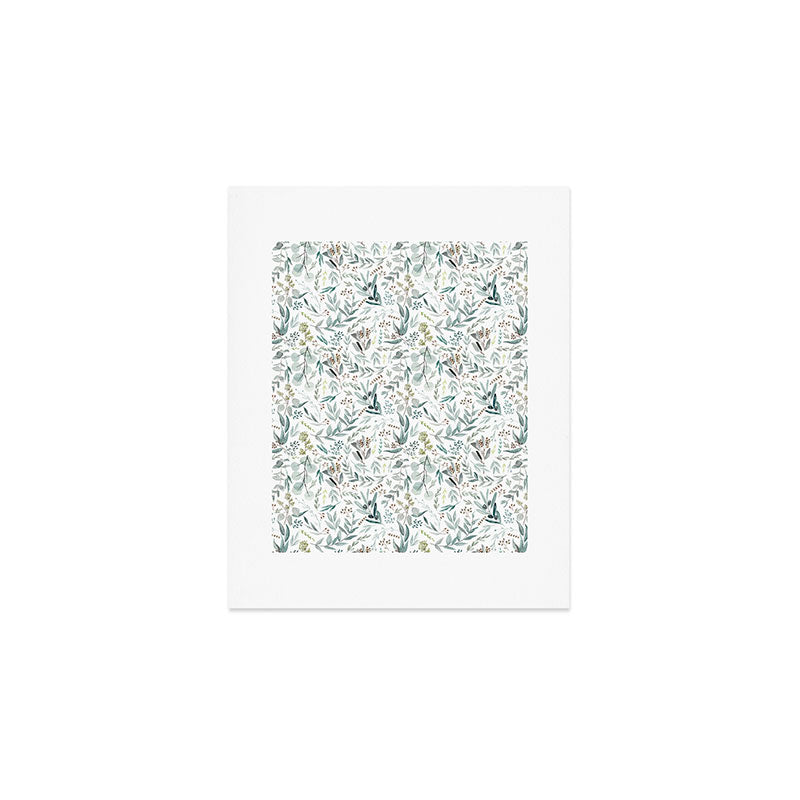 Little Eucalyptus Botanical Pattern Art Print Gallery Image 1