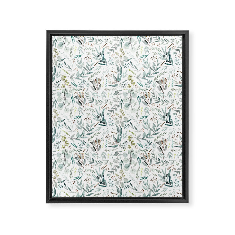 Little Eucalyptus Botanical Pattern Framed Canvas Print Gallery Image 8
