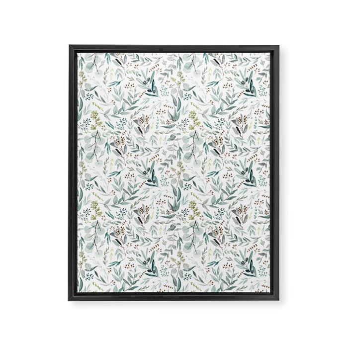 Little Eucalyptus Botanical Pattern Framed Canvas Print Gallery Image 1