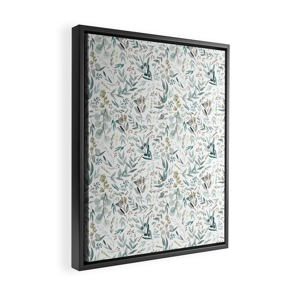 Little Eucalyptus Botanical Pattern Framed Canvas Print Gallery Image 2