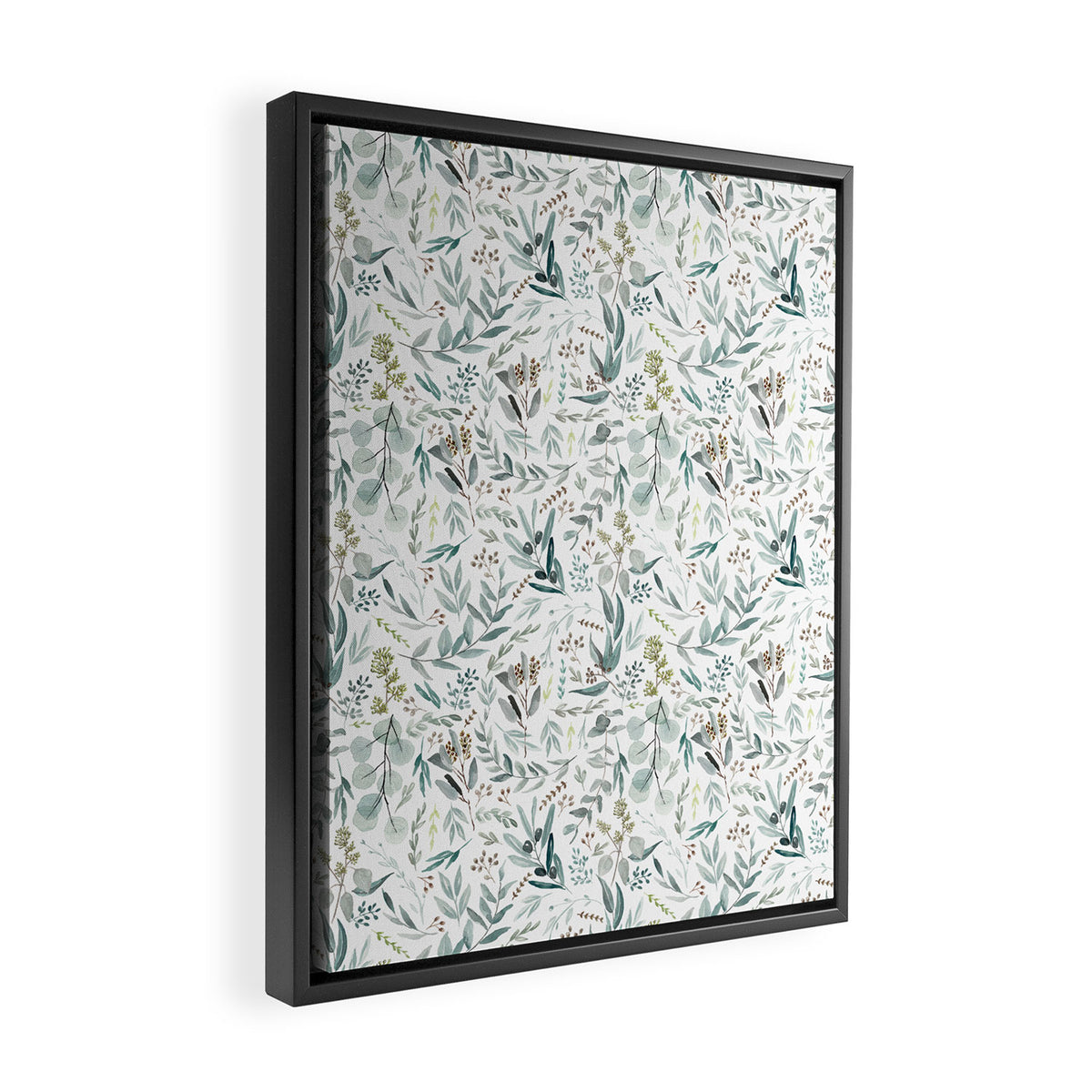 Little Eucalyptus Botanical Pattern Framed Canvas Print Gallery Image 2