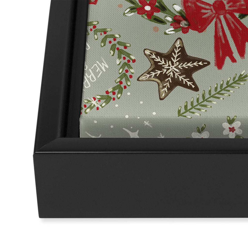 Magical Christmas - Sage Green Framed Canvas Print Gallery Image 2