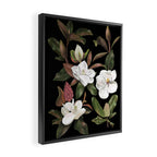 Magnolias Flowers Black Framed Canvas Print Gallery Image 2