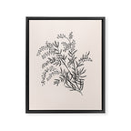 Minimal Acacia Branch Framed Canvas Print Gallery Image 6