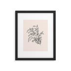 Minimal Acacia Branch Framed Art Print Gallery Image 5