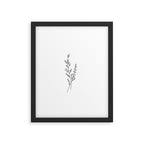 Minimal Wildflower Line Art Branch Framed Art Print Gallery Image 6