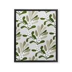 Mistletoe Pattern - Green Framed Canvas Print Gallery Image 6