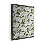 Mistletoe Pattern - Green Framed Canvas Print Gallery Image 2