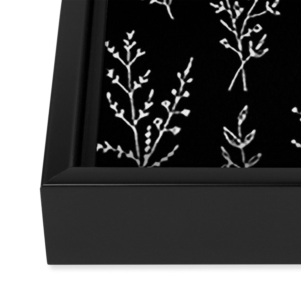 New Black Wildflowers Framed Canvas Print Gallery Image 3