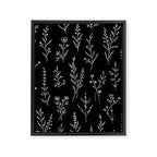 New Black Wildflowers Framed Canvas Print Gallery Image 8