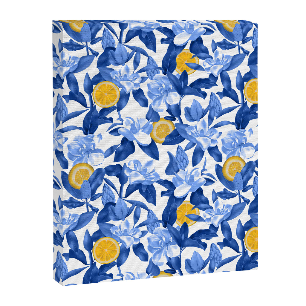 Porcelain Magnolias Flowers and Lemons Canvas Print Gallery Image 8