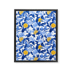 Porcelain Magnolias Flowers and Lemons Framed Canvas Print Gallery Image 8