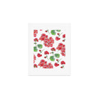 Red Geranium Pattern Art Print Gallery Image 1