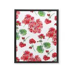 Red Geranium Pattern Framed Canvas Print Gallery Image 8