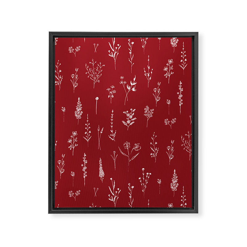 Red Wildflowers Framed Canvas Print Gallery Image 8