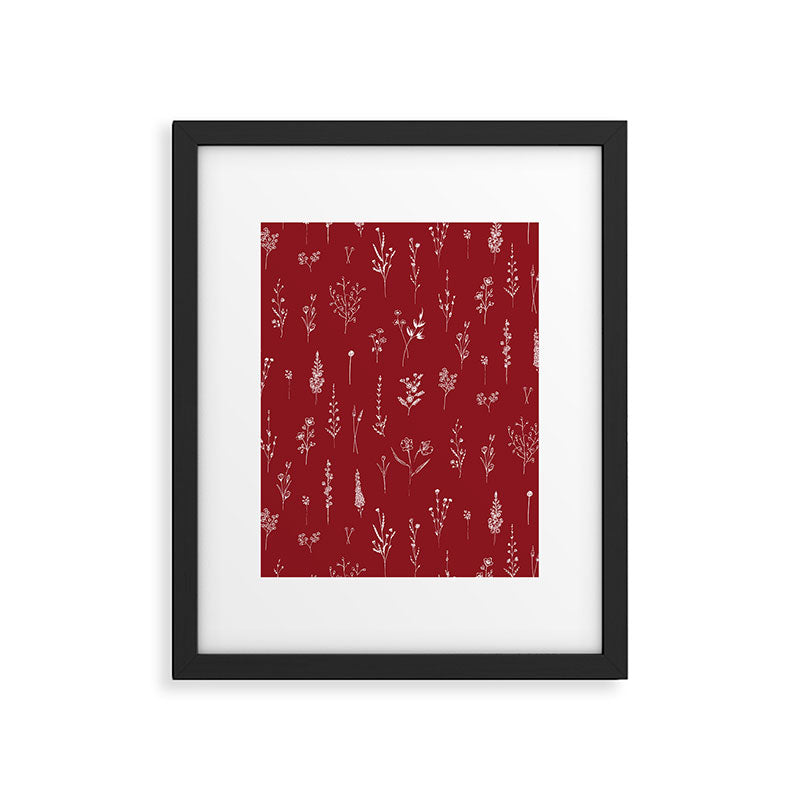 Red Wildflowers Framed Art Print Gallery Image 6