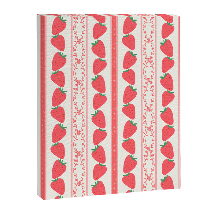 Strawberries Red Stripes  Canvas Print Gallery Image 1