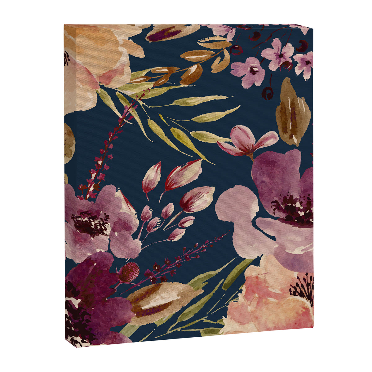 Watercolor Giant flowers fall colors Canvas Print Gallery Image 8