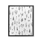 White Wildflowers Pattern Framed Canvas Print Gallery Image 8