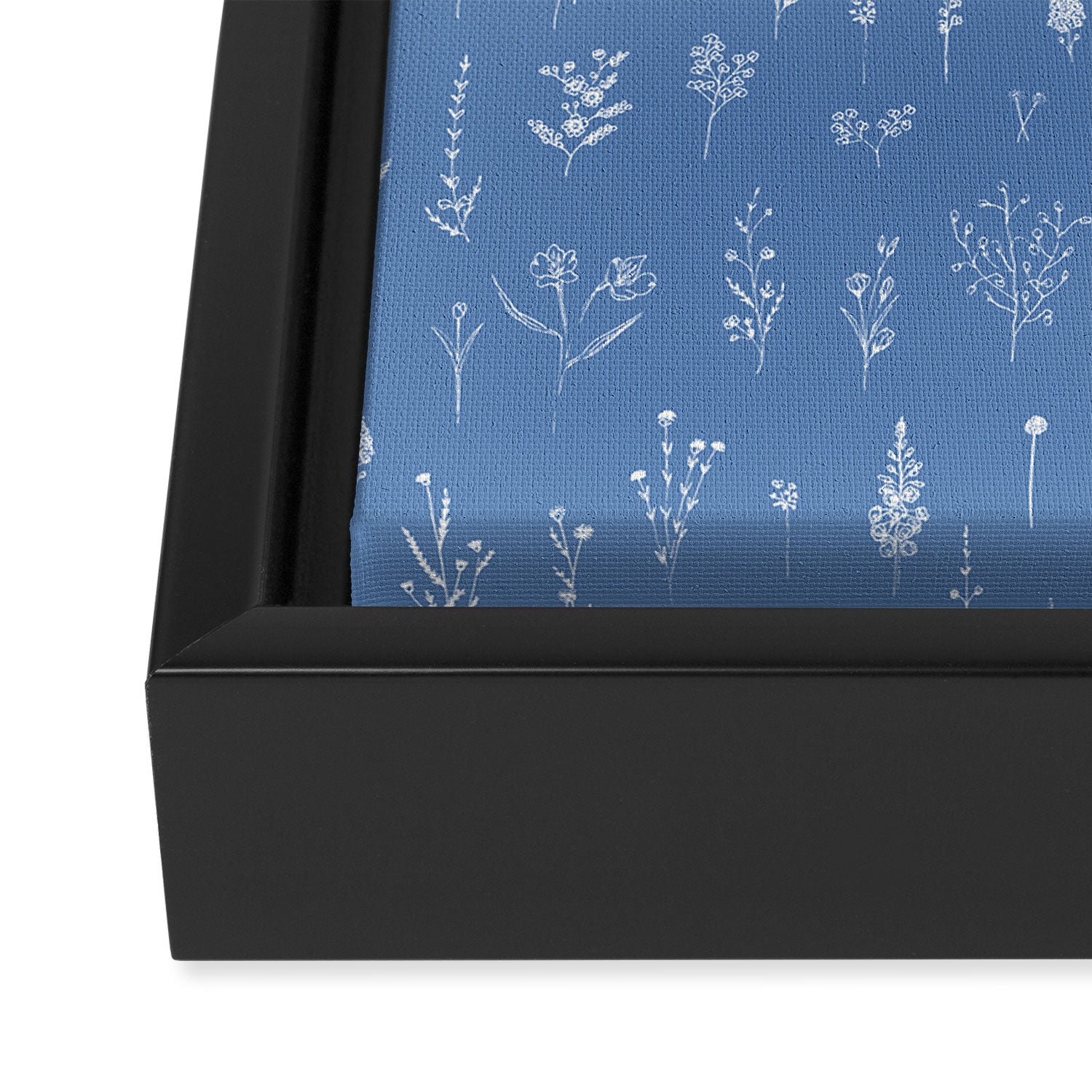 Wildflowers blue Framed Canvas Print Gallery Image 3