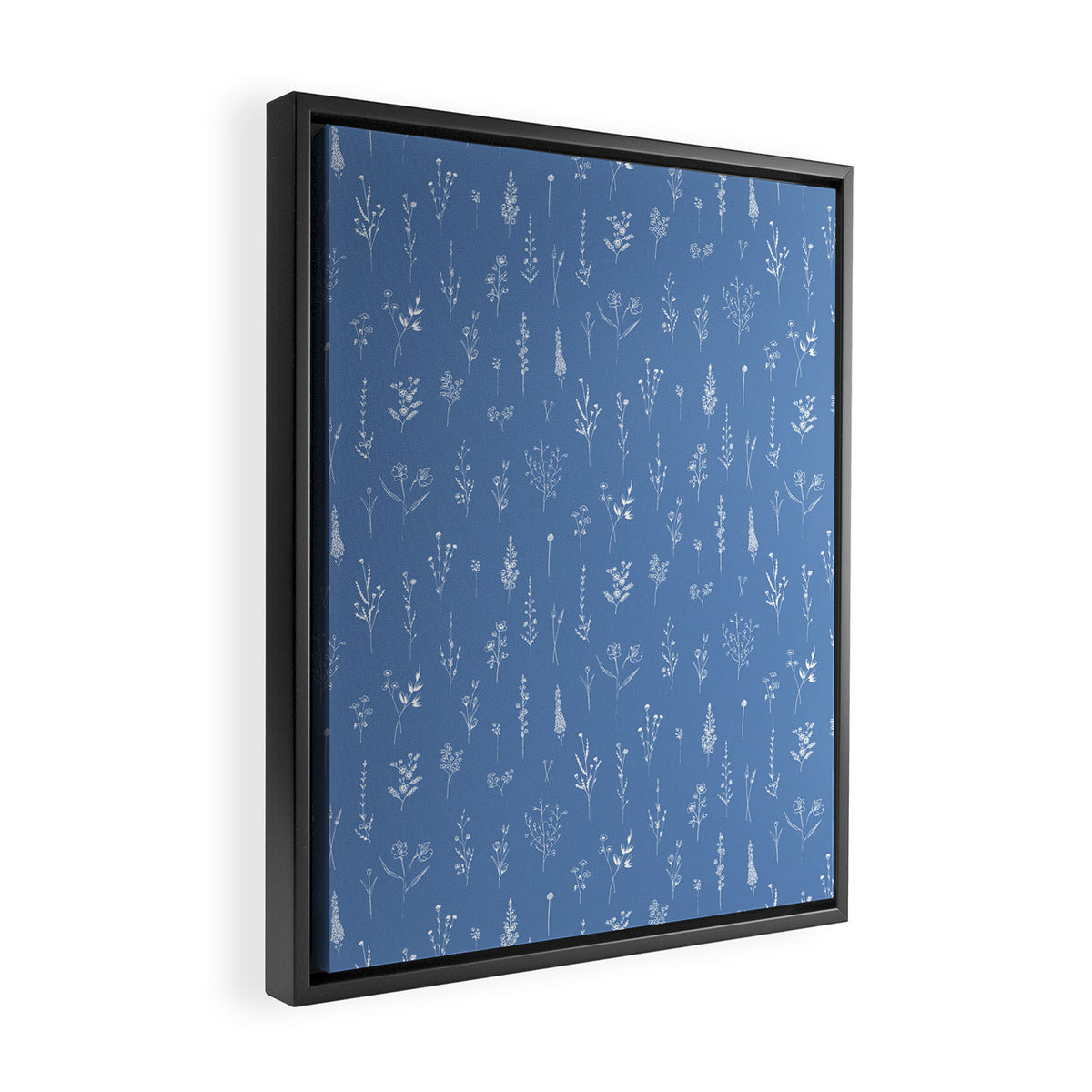 Wildflowers blue Framed Canvas Print Gallery Image 2