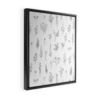 Wildflowers - Grey Flowers Framed Canvas Print Gallery Image 2