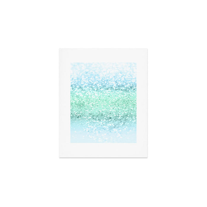 Aqua Seafoam Ocean Glitter #1 (Faux Glitter) #shiny #pastel #decor #art #society6 Art Print Gallery Image 1