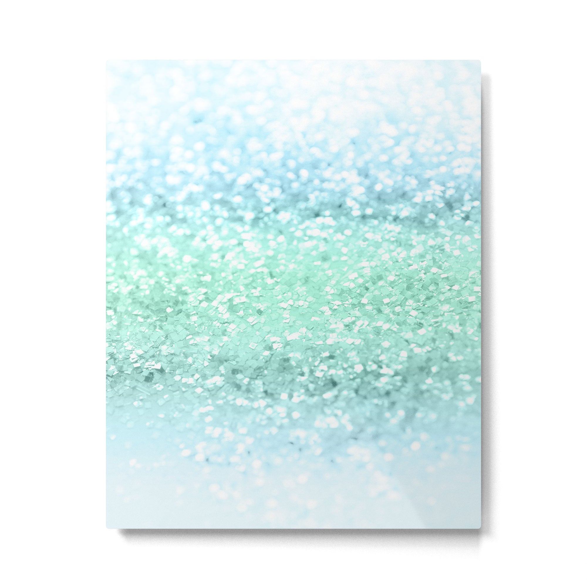 Aqua Seafoam Ocean Glitter #1 (Faux Glitter) #shiny #pastel #decor #art #society6 Metal Print Gallery Image 4