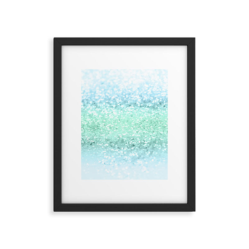 Aqua Seafoam Ocean Glitter #1 (Faux Glitter) #shiny #pastel #decor #art #society6 Framed Art Print Gallery Image 5