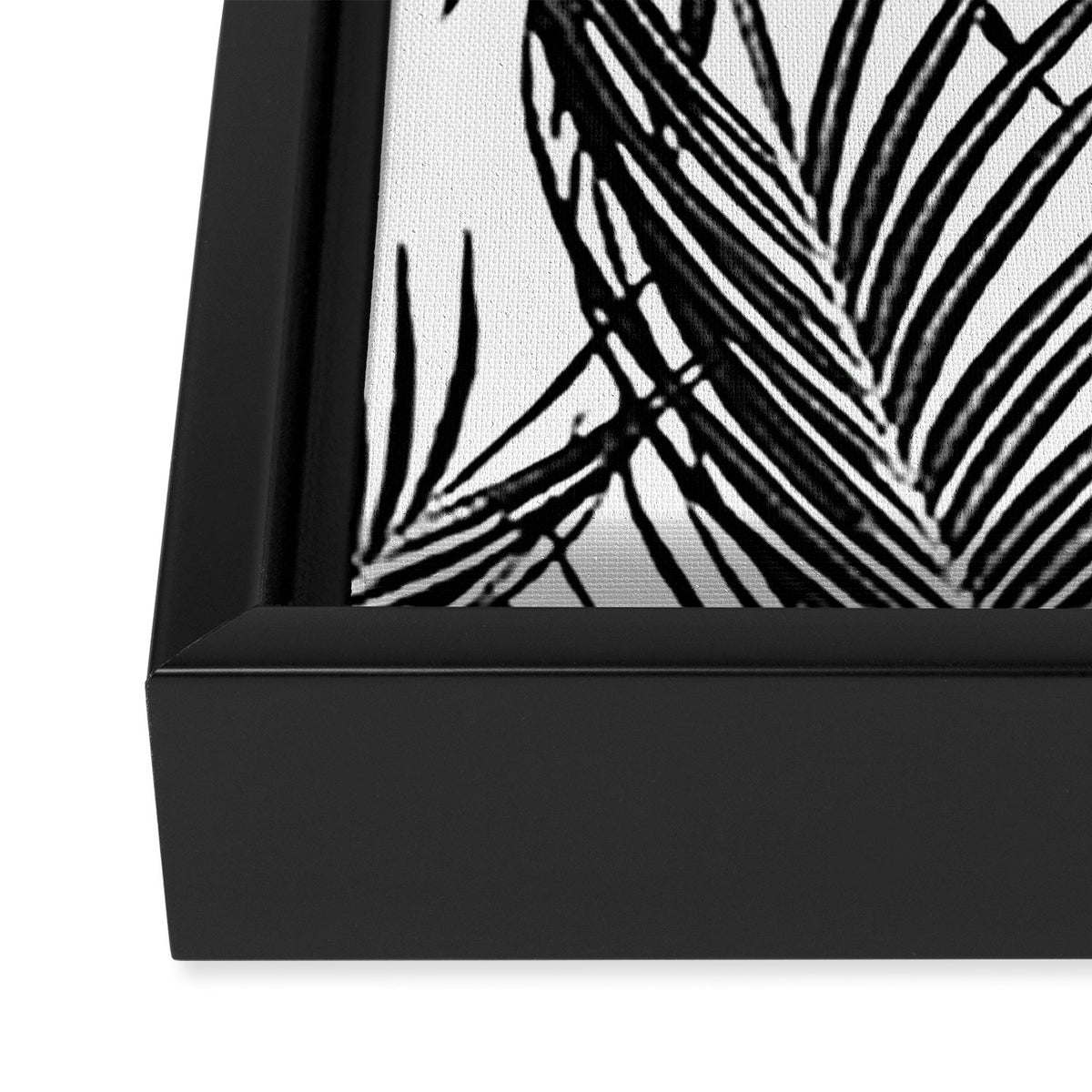 Black Palm Leaves Dream #1 #tropical #decor #art #society6 Framed Canvas Print Gallery Image 3
