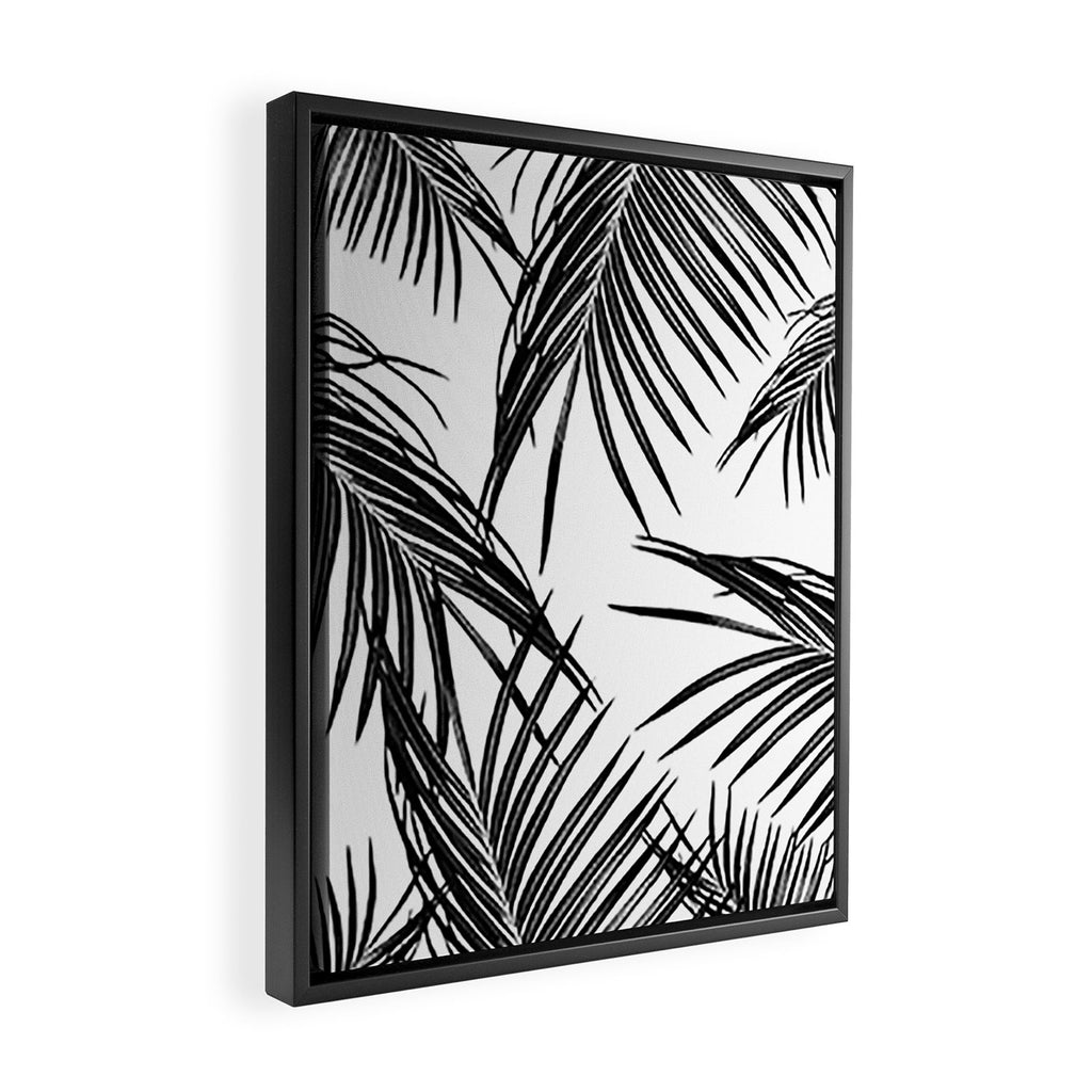 Black Palm Leaves Dream #1 #tropical #decor #art #society6 Framed Canvas Print Gallery Image 2